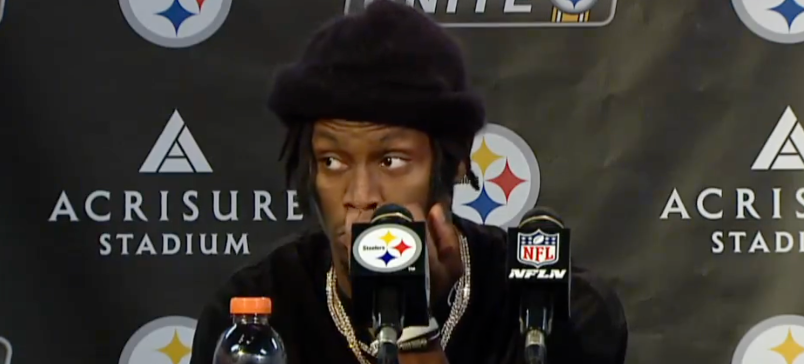 Pittsburgh Steelers WR George Pickens addressed the media following a 34-11 win vs. the Cincinnati Bengals 12/23/23