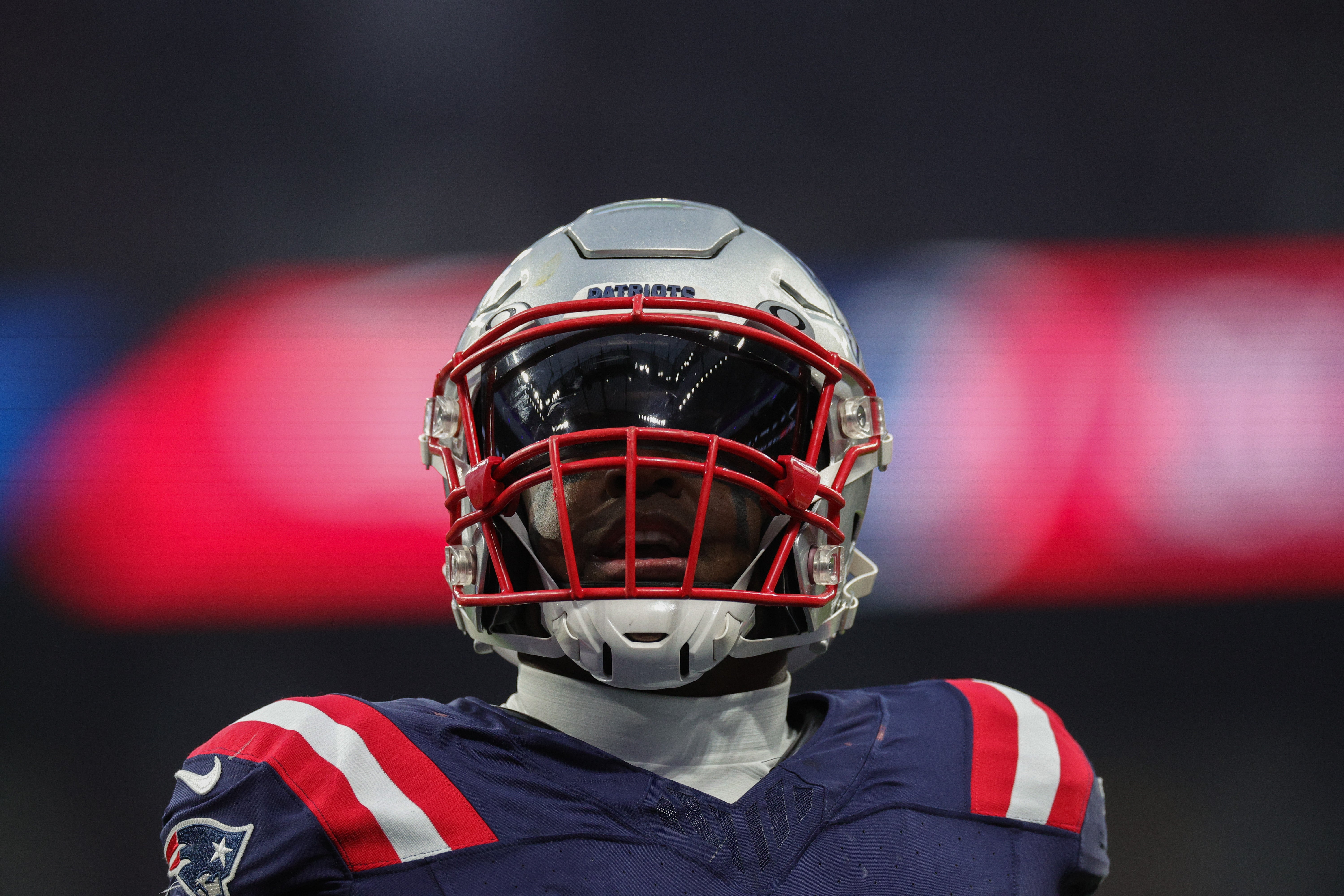 New England Patriots wide receiver Matthew Slater looks on after a play against the Indianapolis Colts in the first quarter during an International Series game at Deutsche Bank Park.