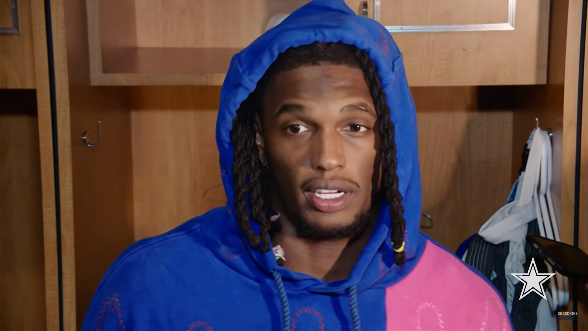 Dallas Cowboys WR CeeDee Lamb talks to reporters postgame after loss to Miami Dolphins.