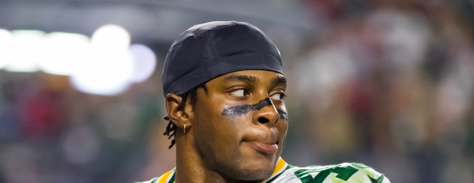Oct 28, 2021; Glendale, Arizona, USA; Green Bay Packers safety Henry Black (41) against the Arizona Cardinals at State Farm Stadium. Mandatory Credit: Mark J. Rebilas-USA TODAY Sports  