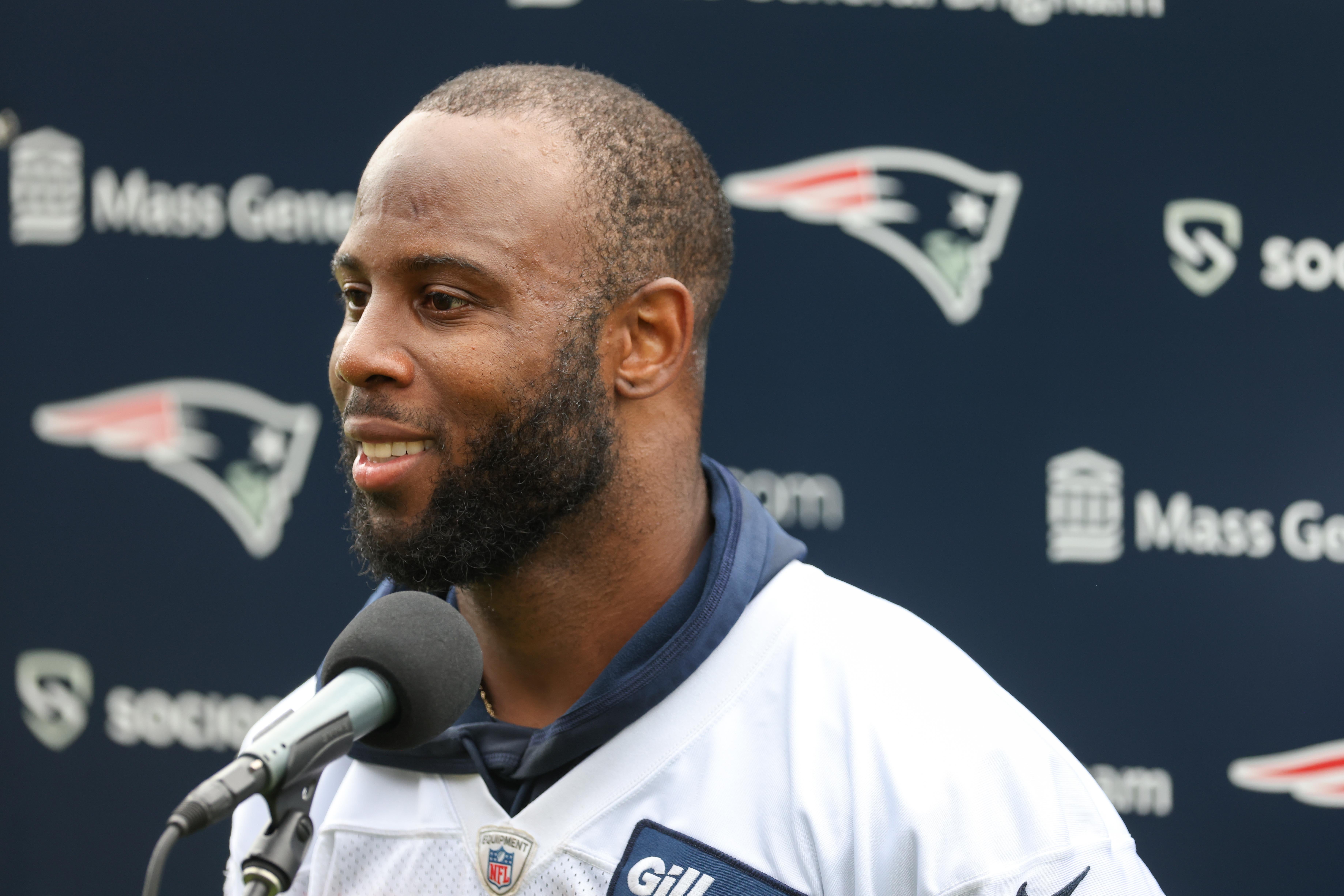 New England Patriots running back James White during training camp at Gillette Stadium.