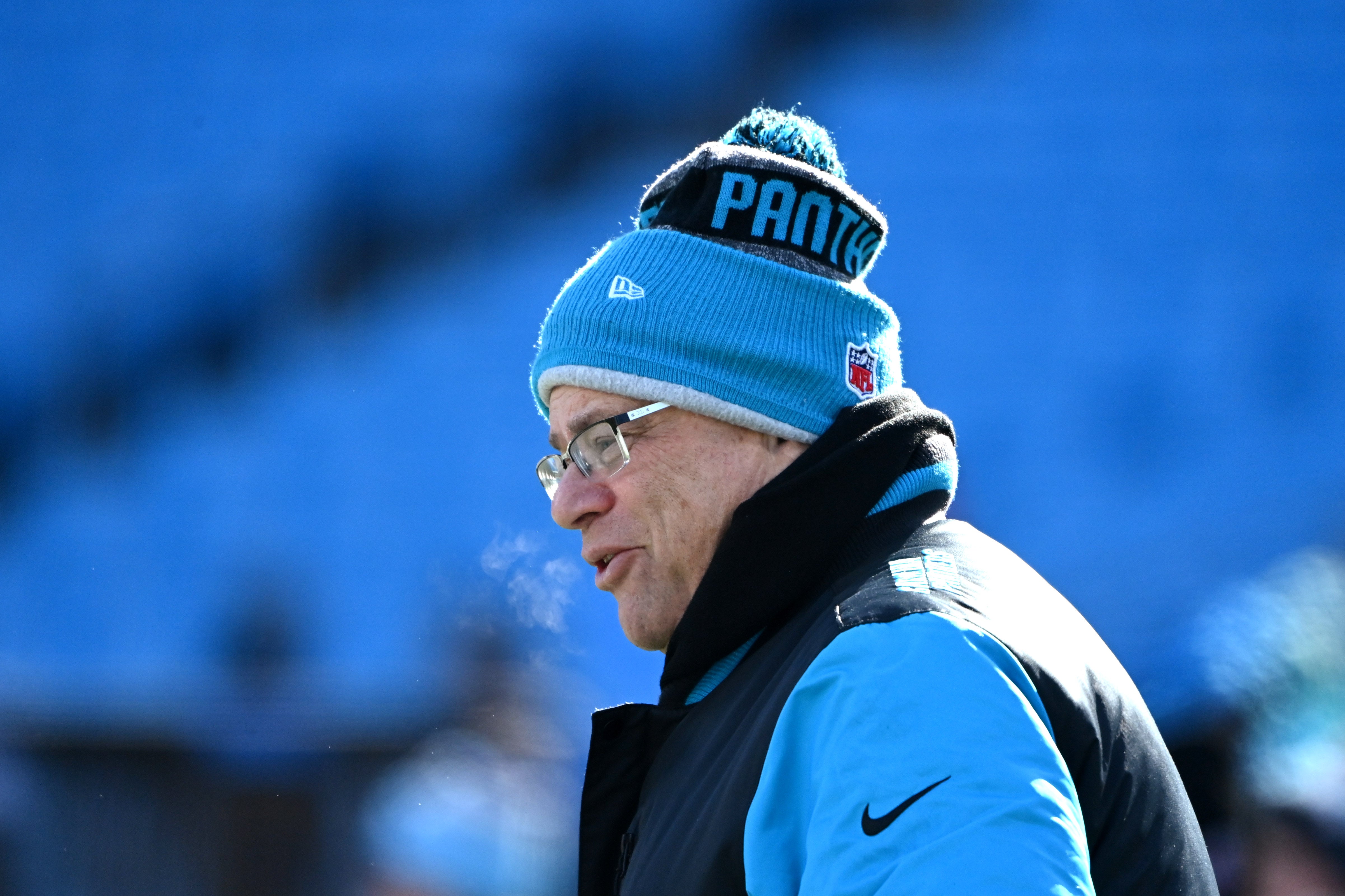 Dec 24, 2022; Charlotte, North Carolina, USA; Carolina Panthers owner David Tepper during warm ups at Bank of America Stadium. Mandatory Credit: Bob Donnan-USA TODAY Sports