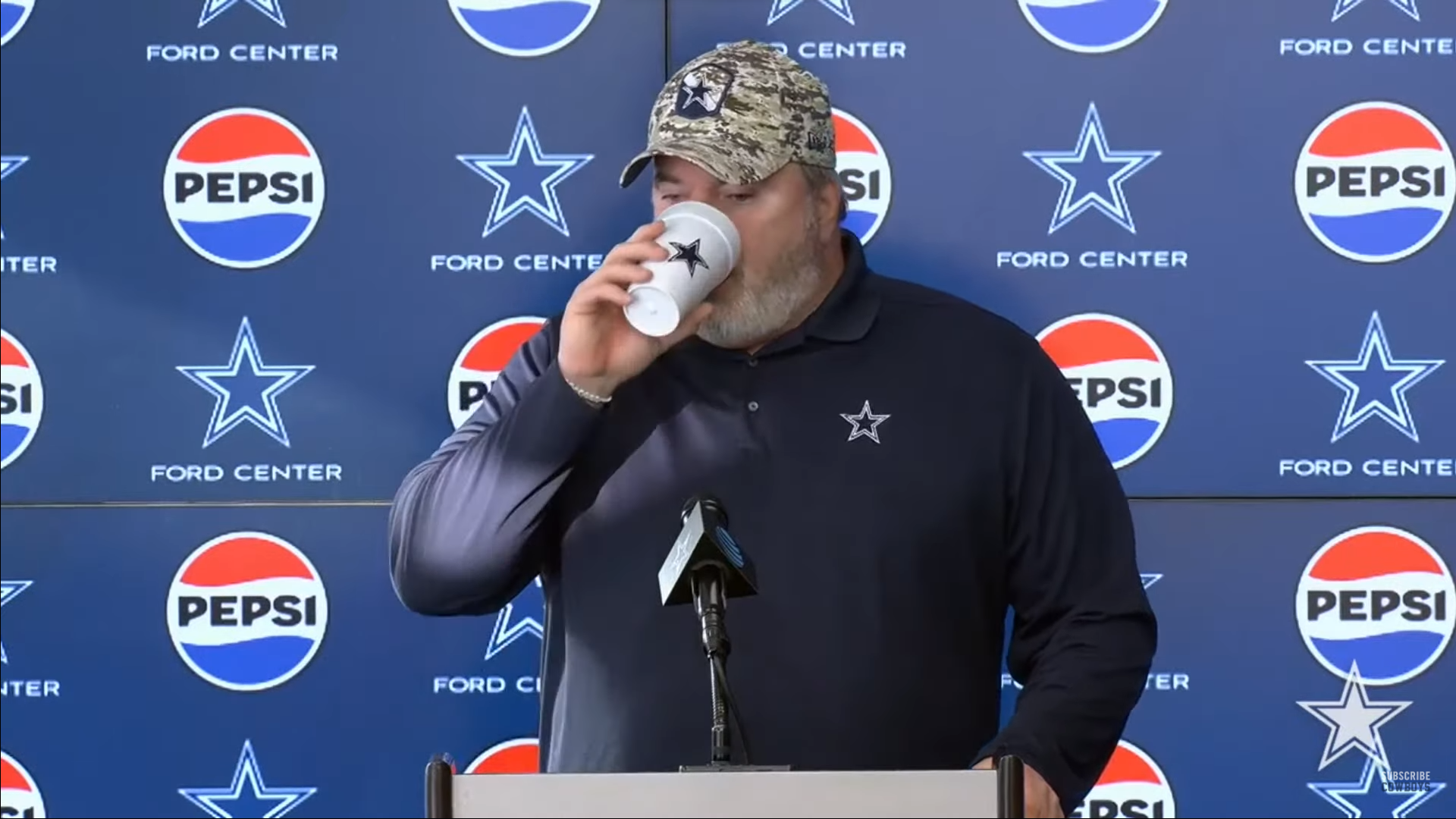 Dallas Cowboys head coach Mike McCarthy talks to the reporters on Monday ahead of Week 18.