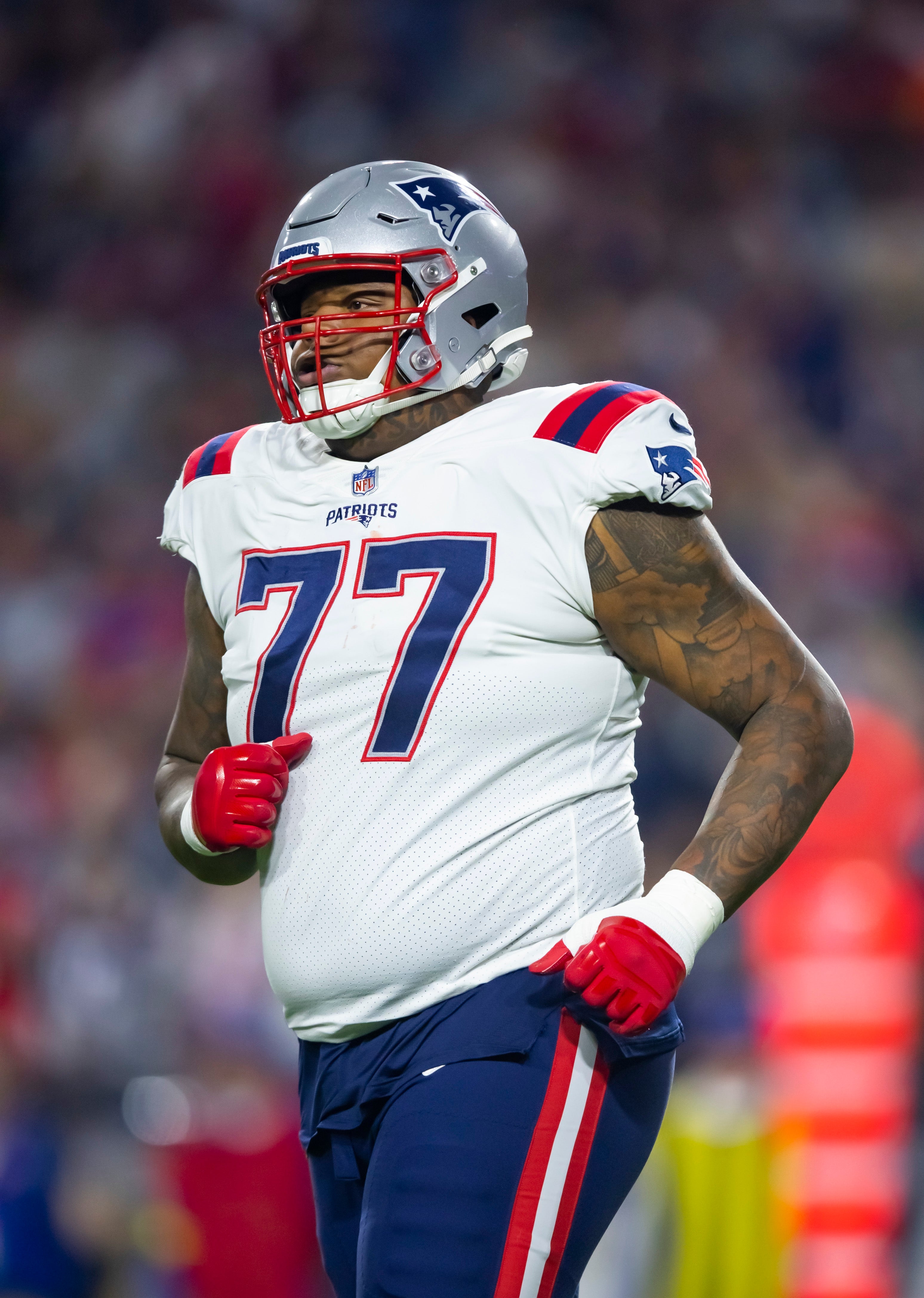 New England Patriots offensive tackle Trent Brown against the Arizona Cardinals at State Farm Stadium