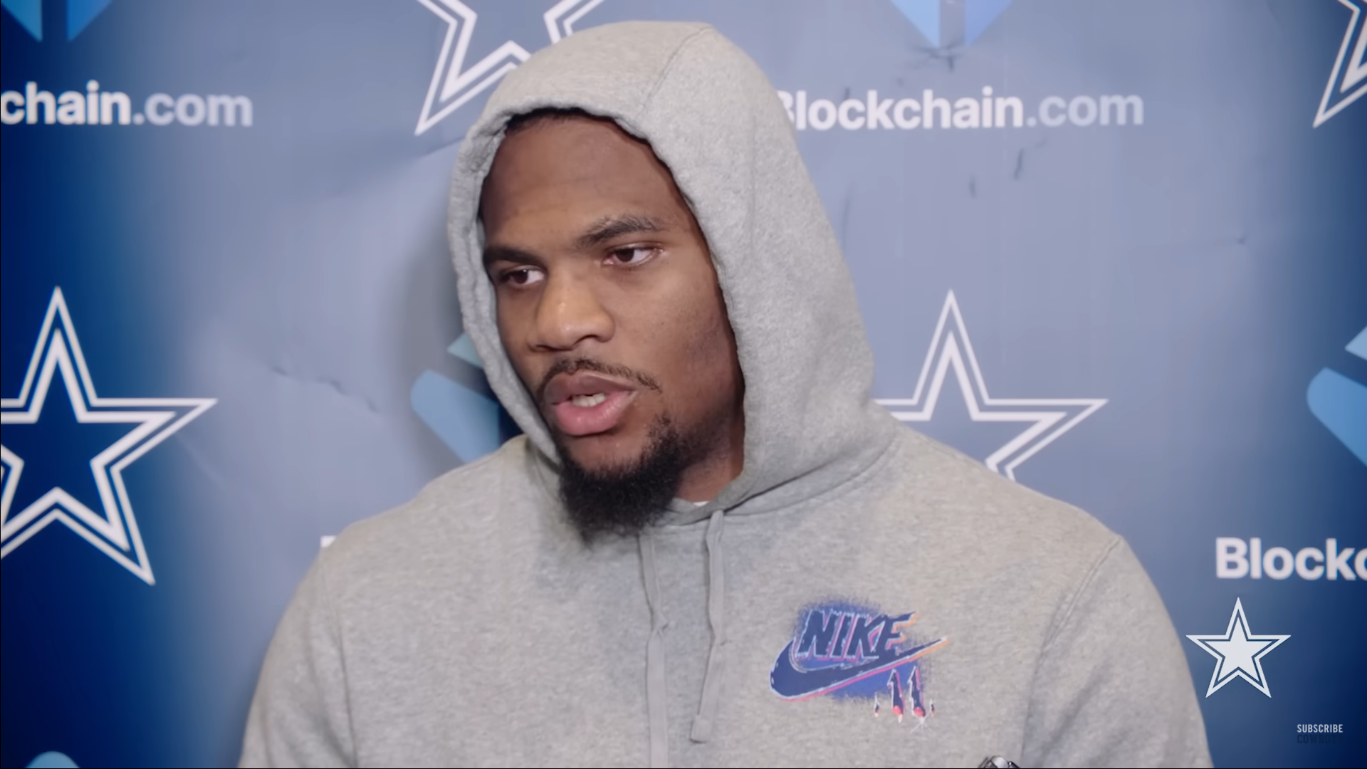 Dallas Cowboys edge rusher Micah Parsons talks to reporters ahead of Week 18 vs. Washington Commanders.