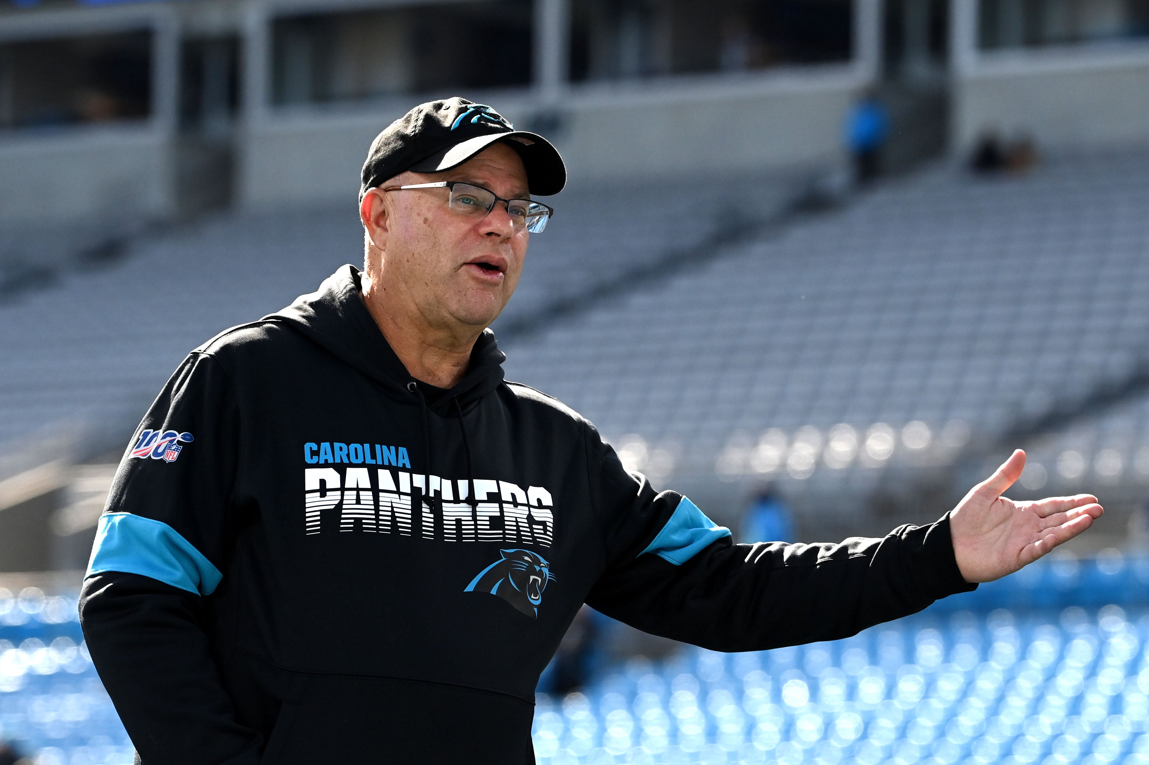 Nov 7, 2021; Charlotte, North Carolina, USA; Carolina Panthers owner David Tepper before the game at Bank of America Stadium. Mandatory Credit: Bob Donnan-USA TODAY Sports