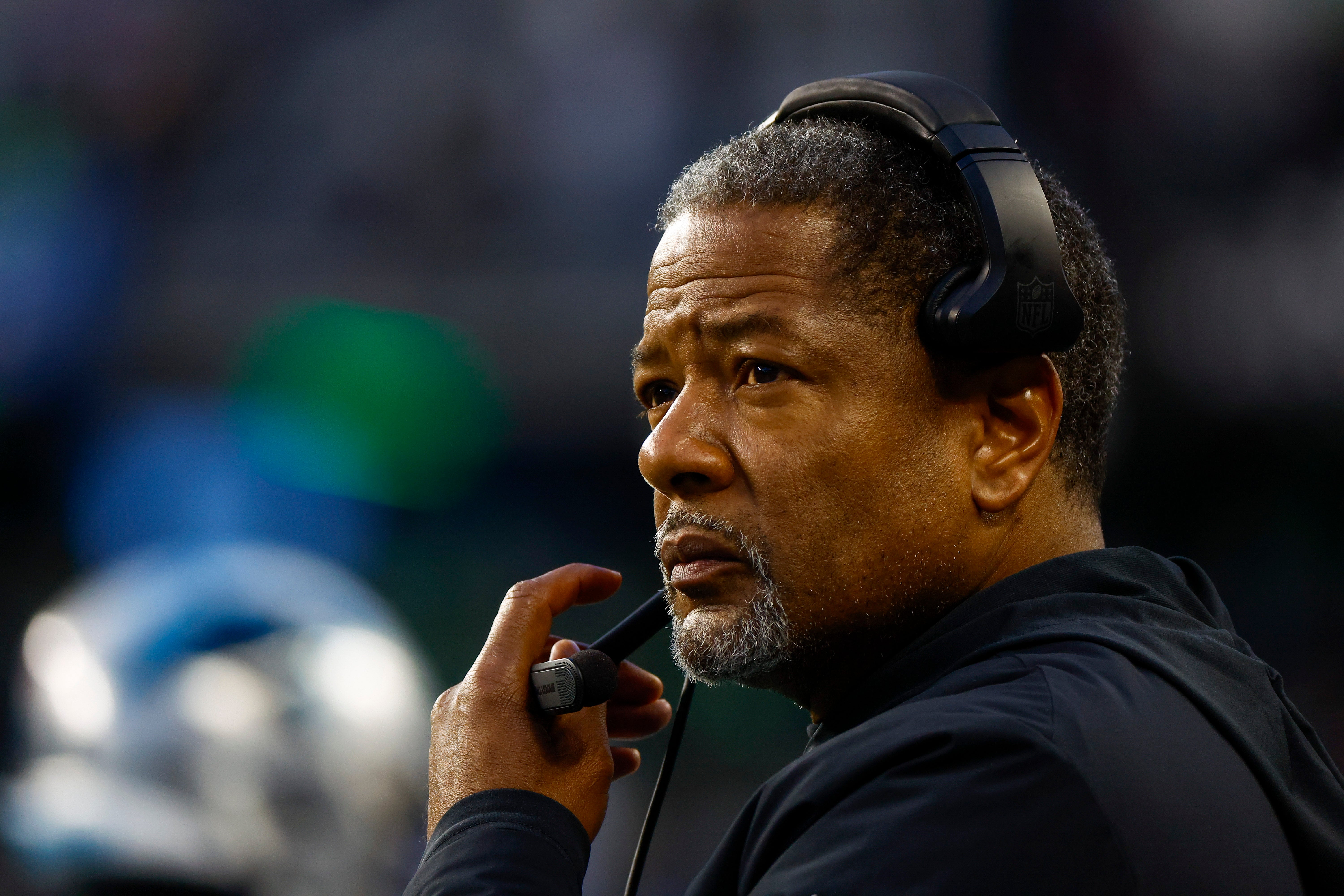 Dec 11, 2022; Seattle, Washington, USA; Carolina Panthers head coach Steve Wilks stands on the sideline during the fourth quarter against the Seattle Seahawks at Lumen Field.