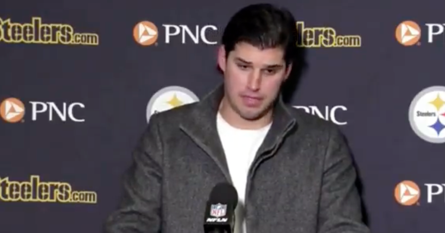 Pittsburgh Steelers QB Mason Rudolph is unsure if he will return to the team in 2024 during a postgame media session following loss vs. Buffalo Bills