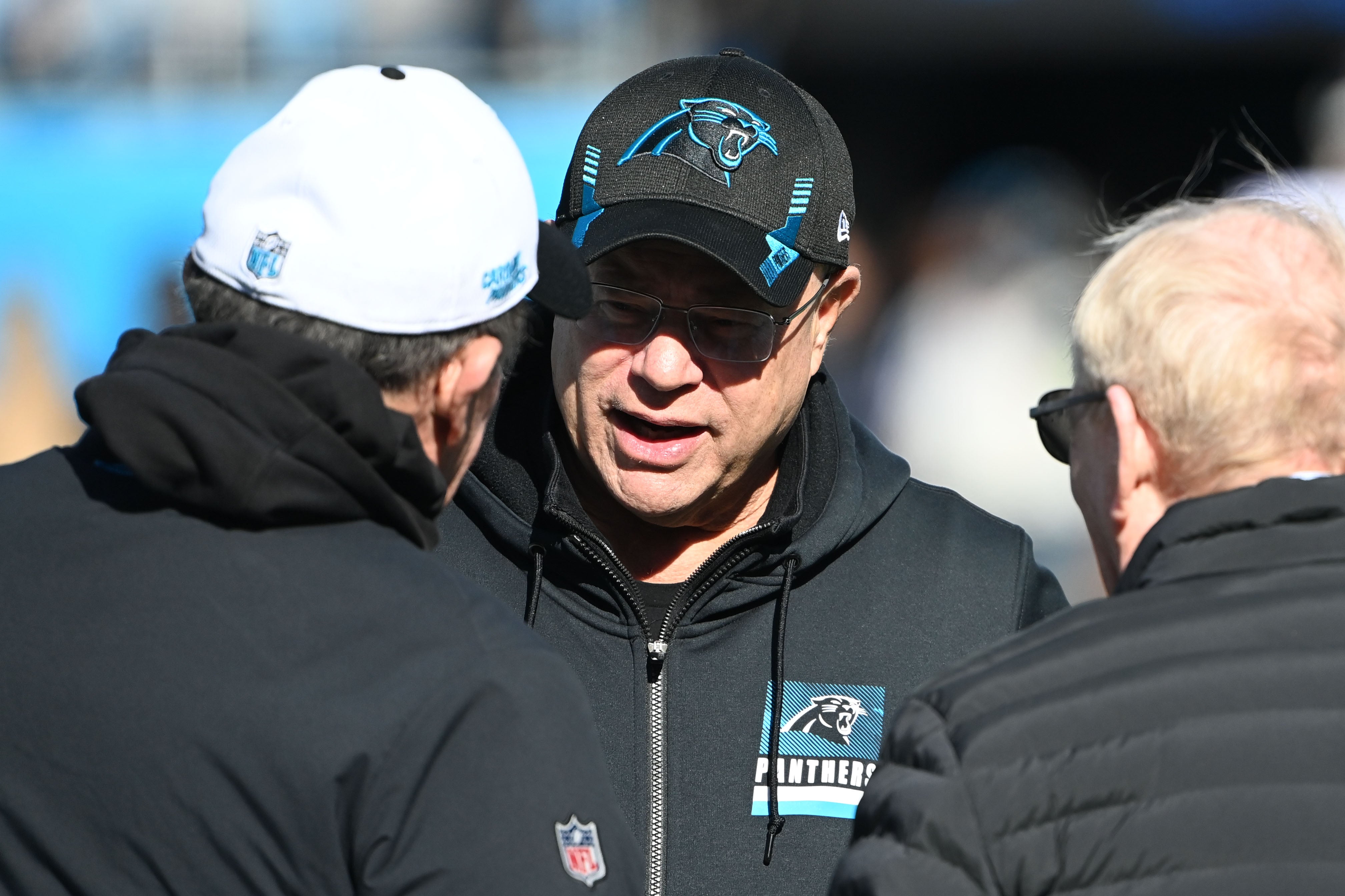 Jan 7, 2024; Charlotte, North Carolina, USA; Carolina Panthers owner David Tepper before the game at Bank of America Stadium. Mandatory Credit: Bob Donnan-USA TODAY Sports
