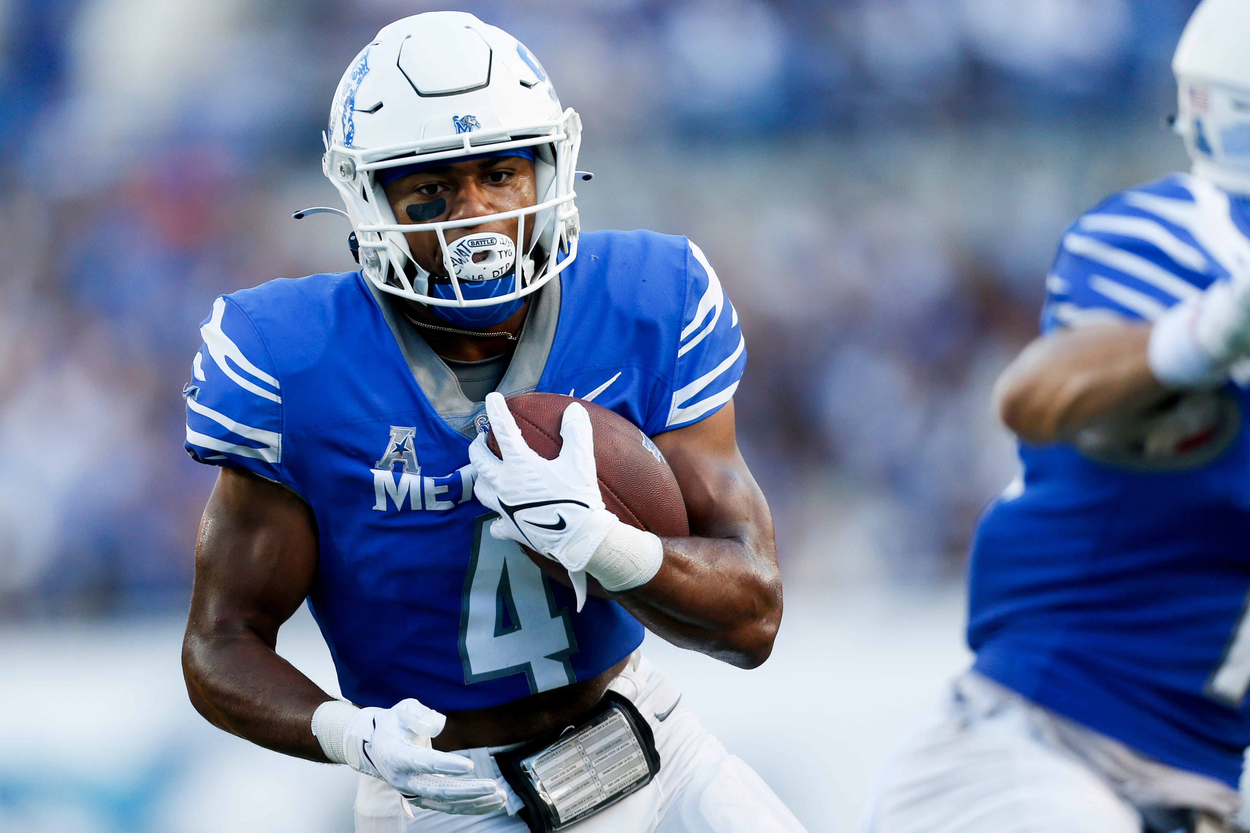 Memphis' Blake Watson (4) runs in for a touchdown during the game between the University of Memphis and Bethune-Cookman University in Memphis, Tenn., on Saturday, September 2, 2023.
