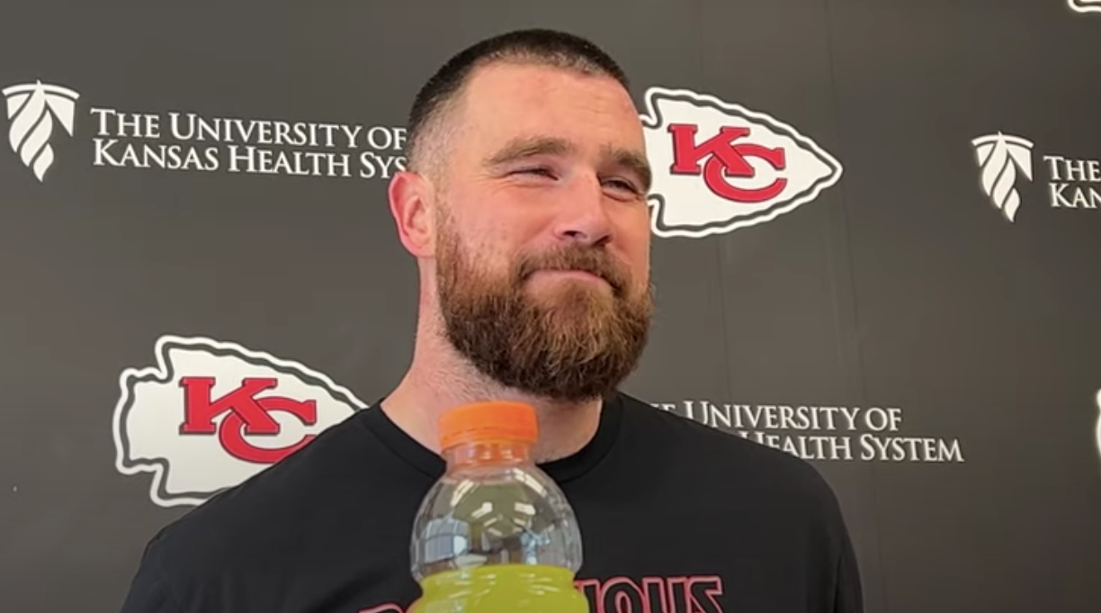 Kansas City Chiefs tight end Travis Kelce speaks on his brother's [Jason Kelce] potential retirement during his press conference on Jan. 19.