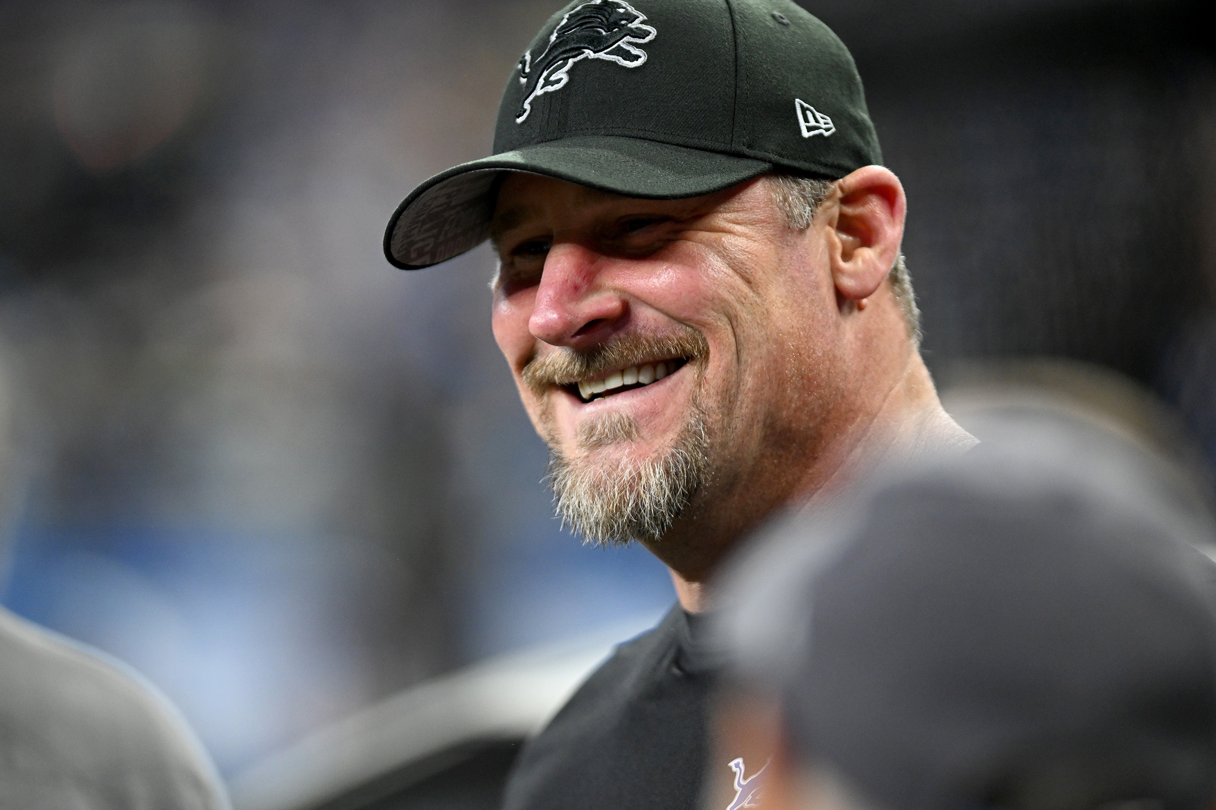 Jan 14, 2024; Detroit, Michigan, USA; Detroit Lions head coach Dan Campbell before a 2024 NFC wild card game against the Los Angeles Rams at Ford Field.