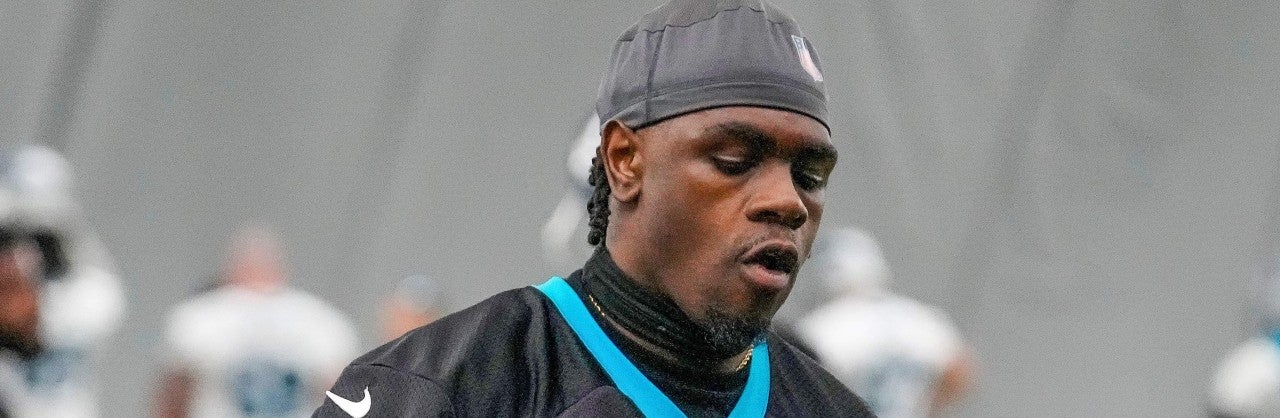 Jun 15, 2022; Charlotte, North Carolina, USA; Carolina Panthers cornerback Kalon Barnes (35) at Bank of America Stadium. Mandatory Credit: Jim Dedmon-USA TODAY Sports