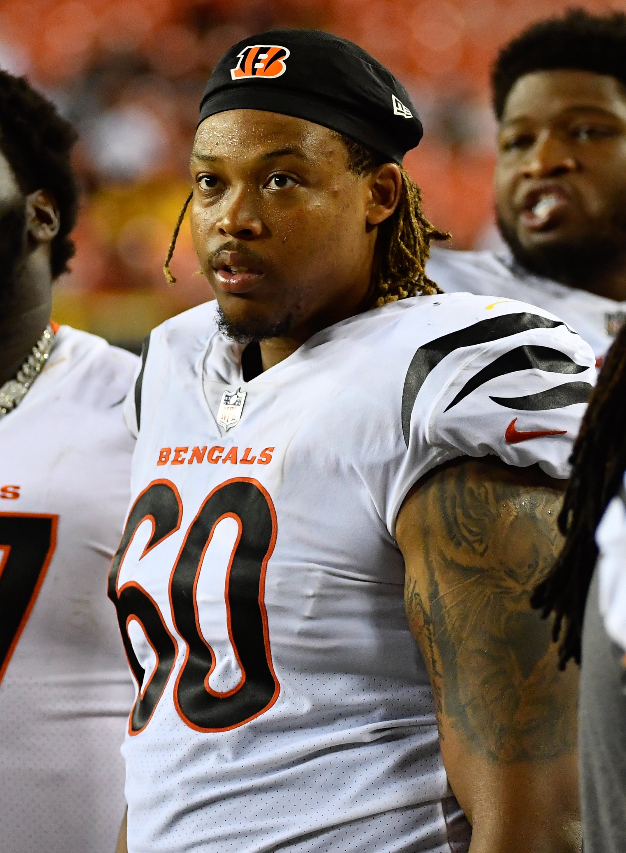 Cincinnati Bengals guard Michael Jordan against the Washington Football Team during the fourth quarter at FedExField.