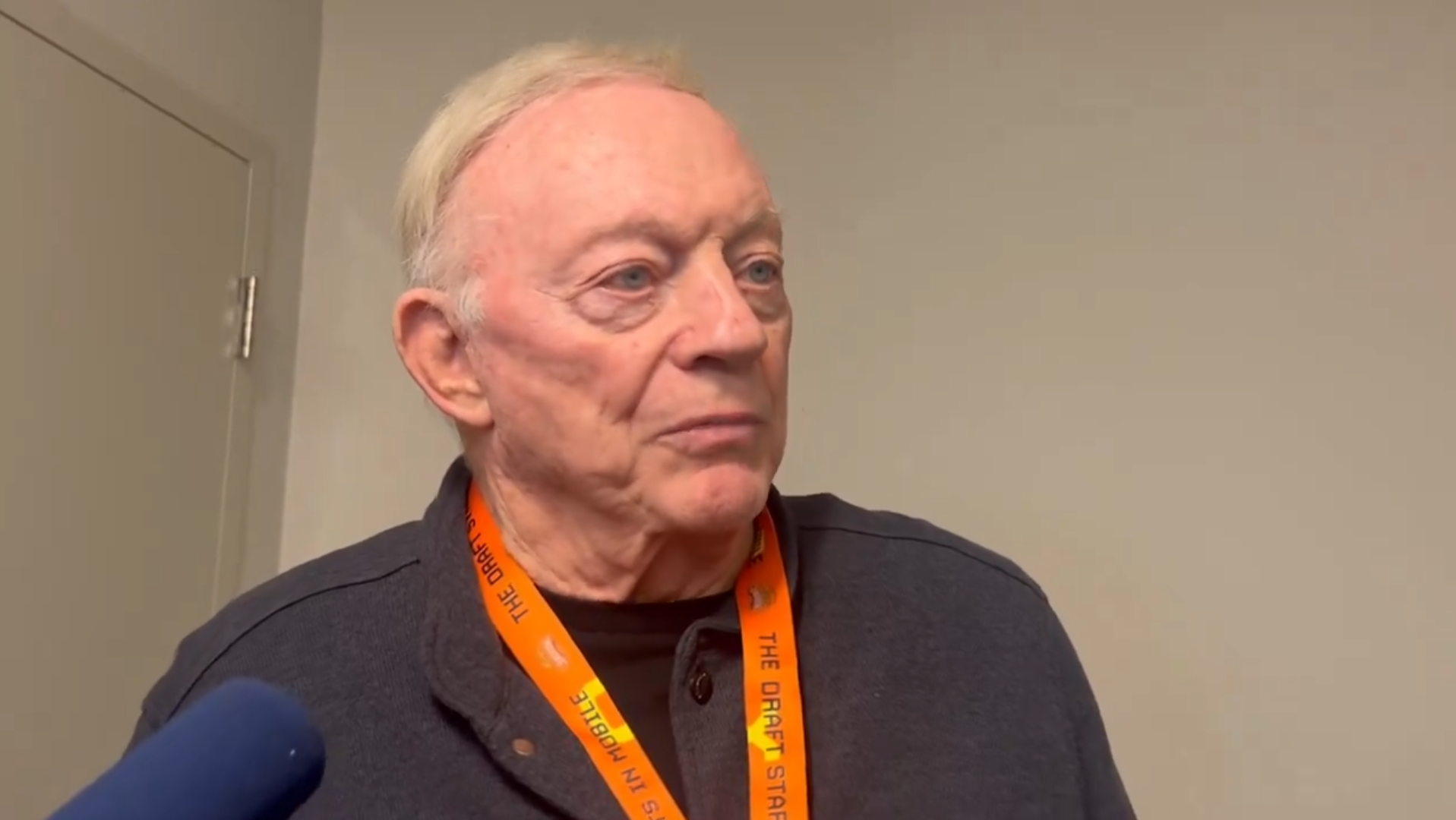Dallas Cowboys owner and general manager Jerry Jones at the Senior Bowl.