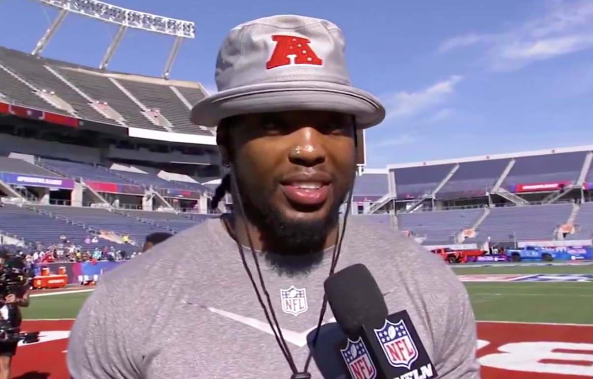 Tennessee Titans running back Derrick Henry talks his future and new head coach Brian Callahan at the 2024 NFL Pro Bowl Games.