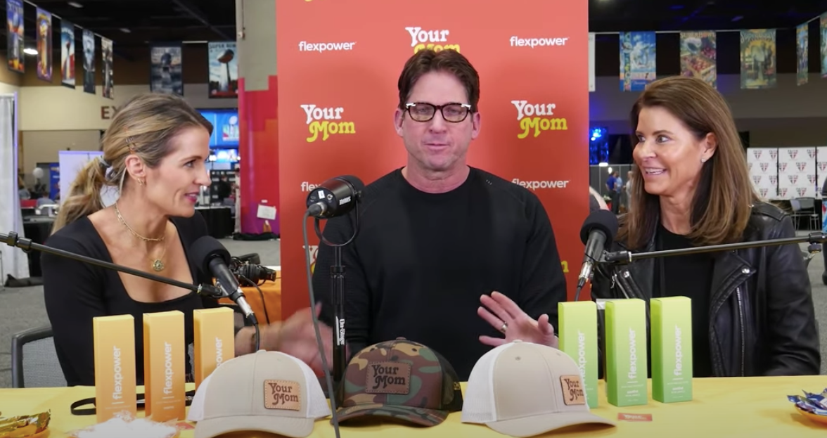 Lisa McCaffrey fangirls over Jimmy Garoppolo on her "Your Mom" podcast.