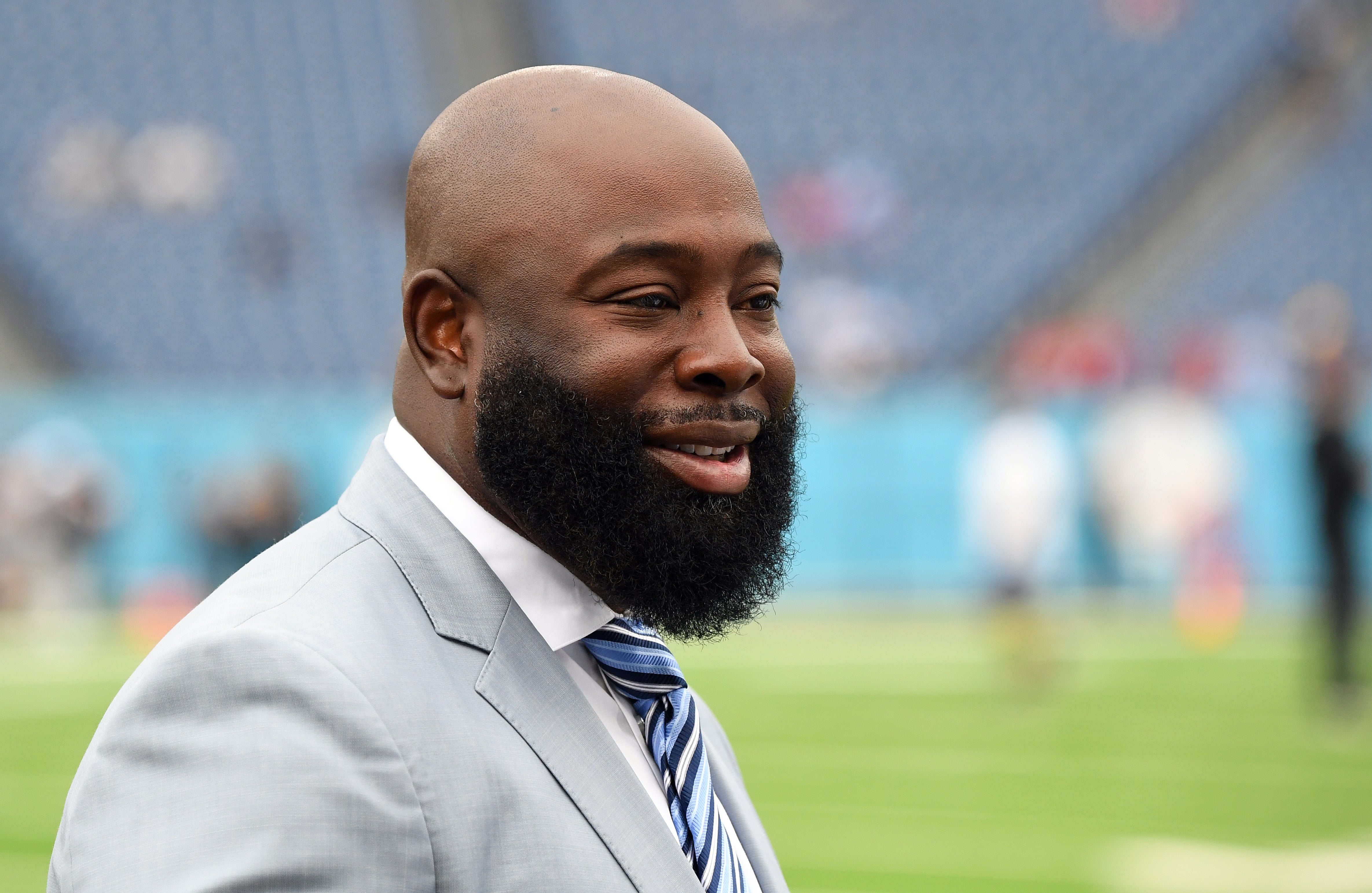 Oct 29, 2023; Nashville, Tennessee, USA; Tennessee Titans general manager Ran Carthon before the game against the Atlanta Falcons at Nissan Stadium.