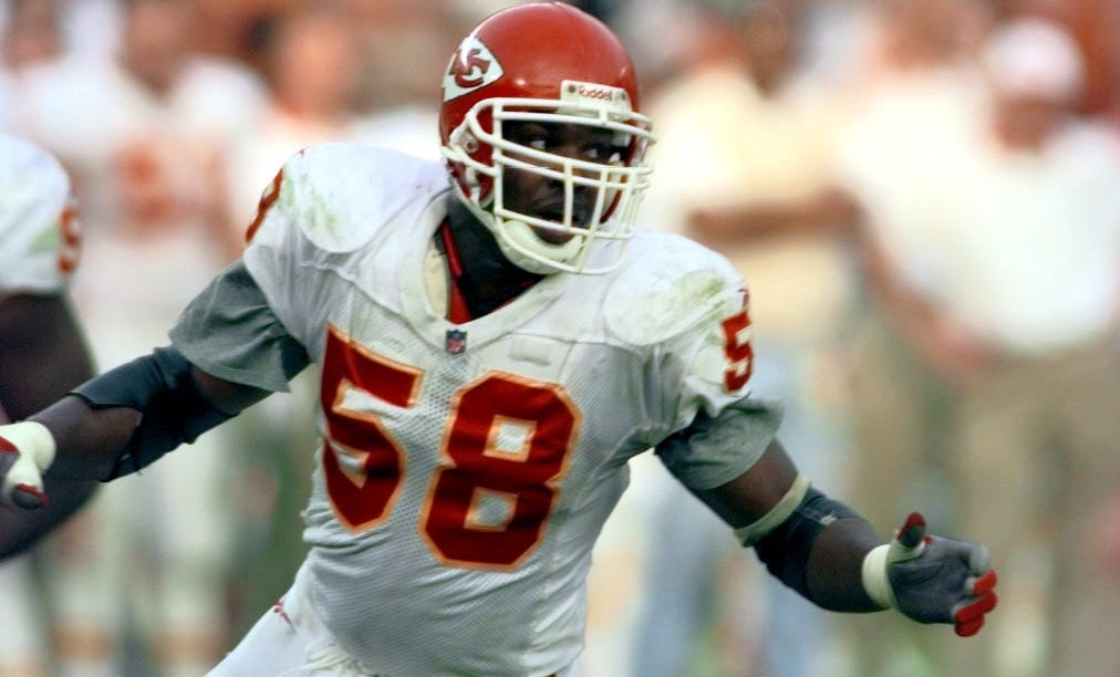 Derrick Thomas holds the record for sacks in a single game (7).