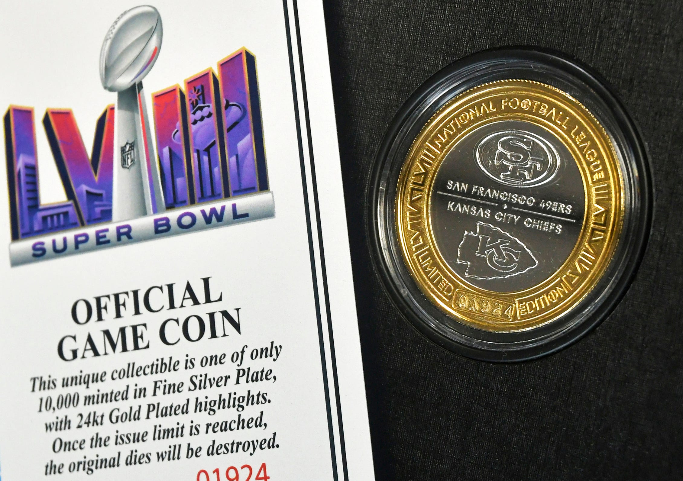 The Highland Mint in Melbourne on the east side of Eau Gallie Causeway has been providing the Super Bowl flip coin since 1994.
