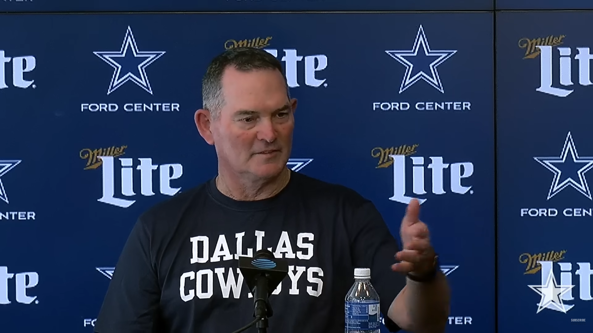 Dallas Cowboys DC Mike Zimmer talks to media about fundamentally sound defense.