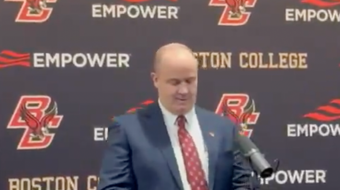 Bill O'Brien at introductory press conference as new Boston College head coach