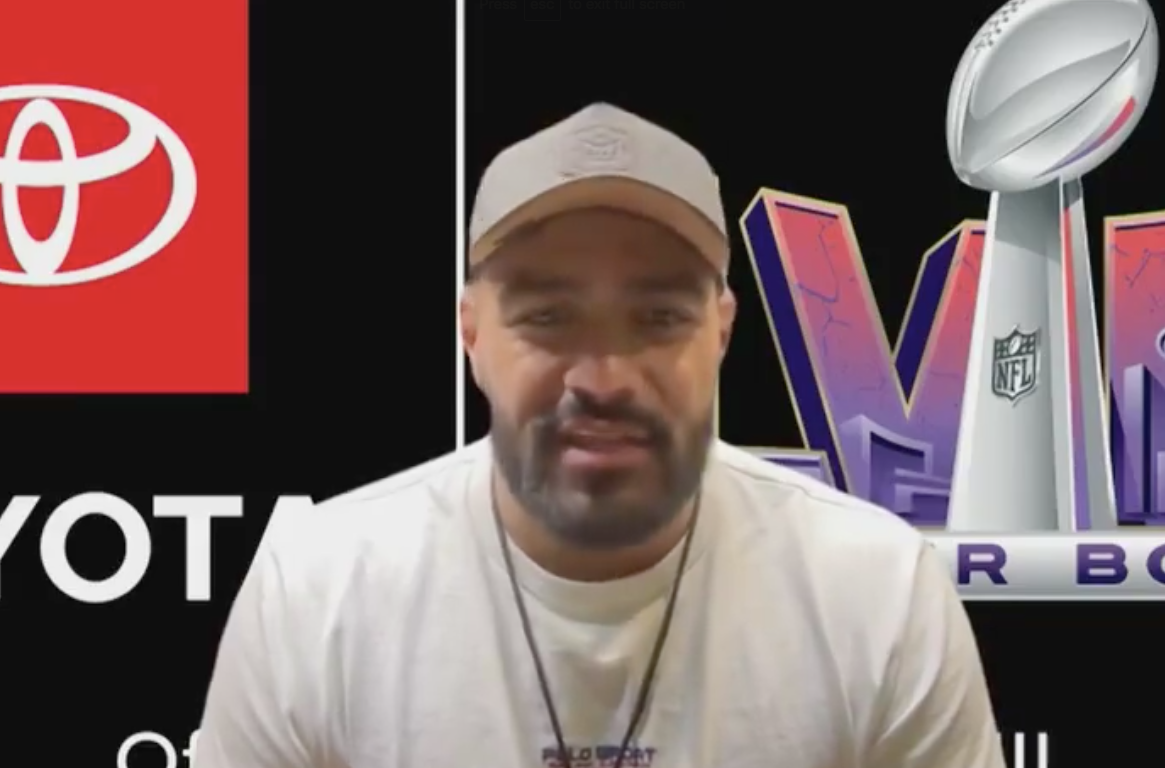 Philadelphia Eagles OT talks Jason Kelce retirement rumors during Super Bowl LVIII week.