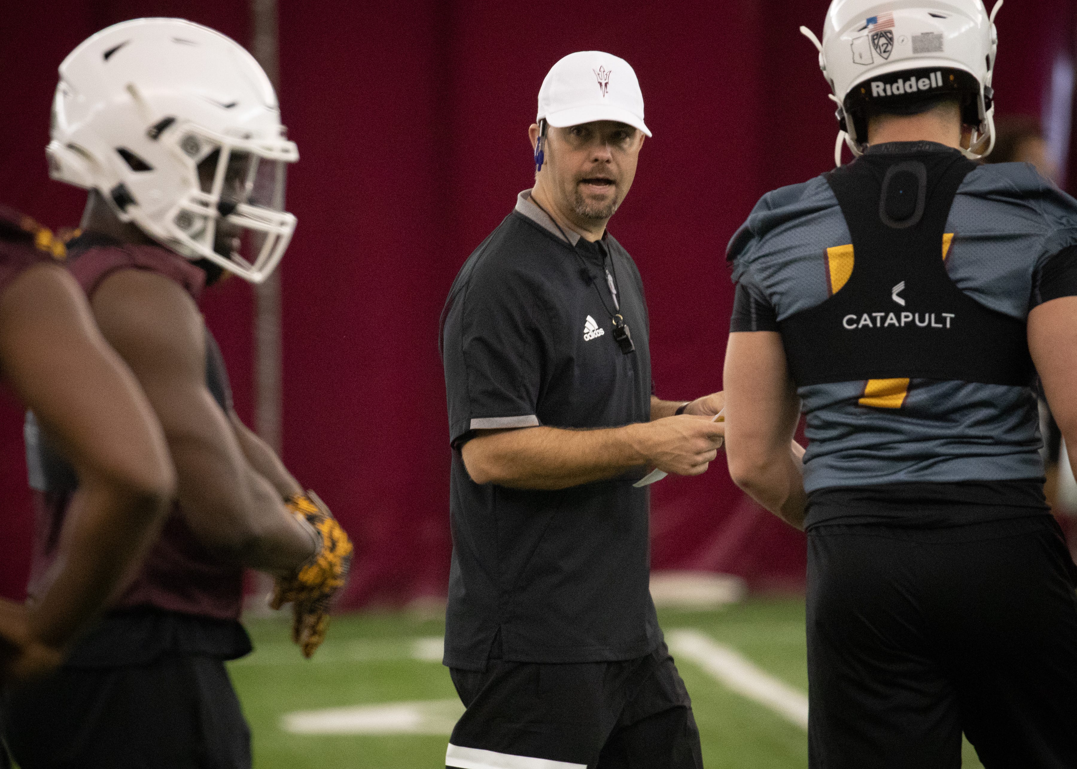 Former Arizona State Offensive coordinator Zak Hill during spring practice, February 24, 2020, at Kajikawa Practice Facility, 511 S. Rural Road, Tempe. Asu Football