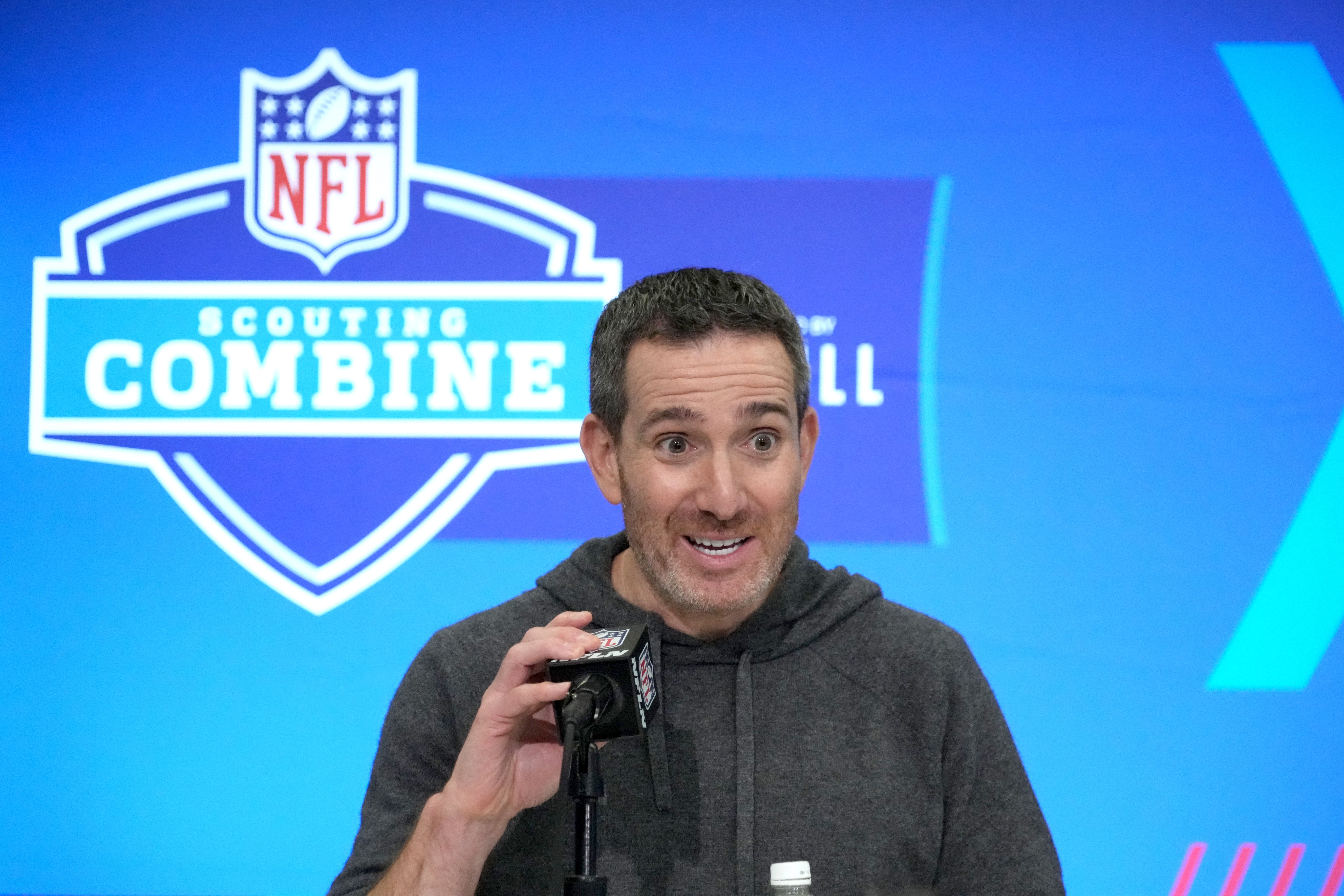 Feb 27, 2024; Indianapolis, IN, USA; Philadelphia Eagles general manager Howie Roseman during the NFL Scouting Combine at Indiana Convention Center.