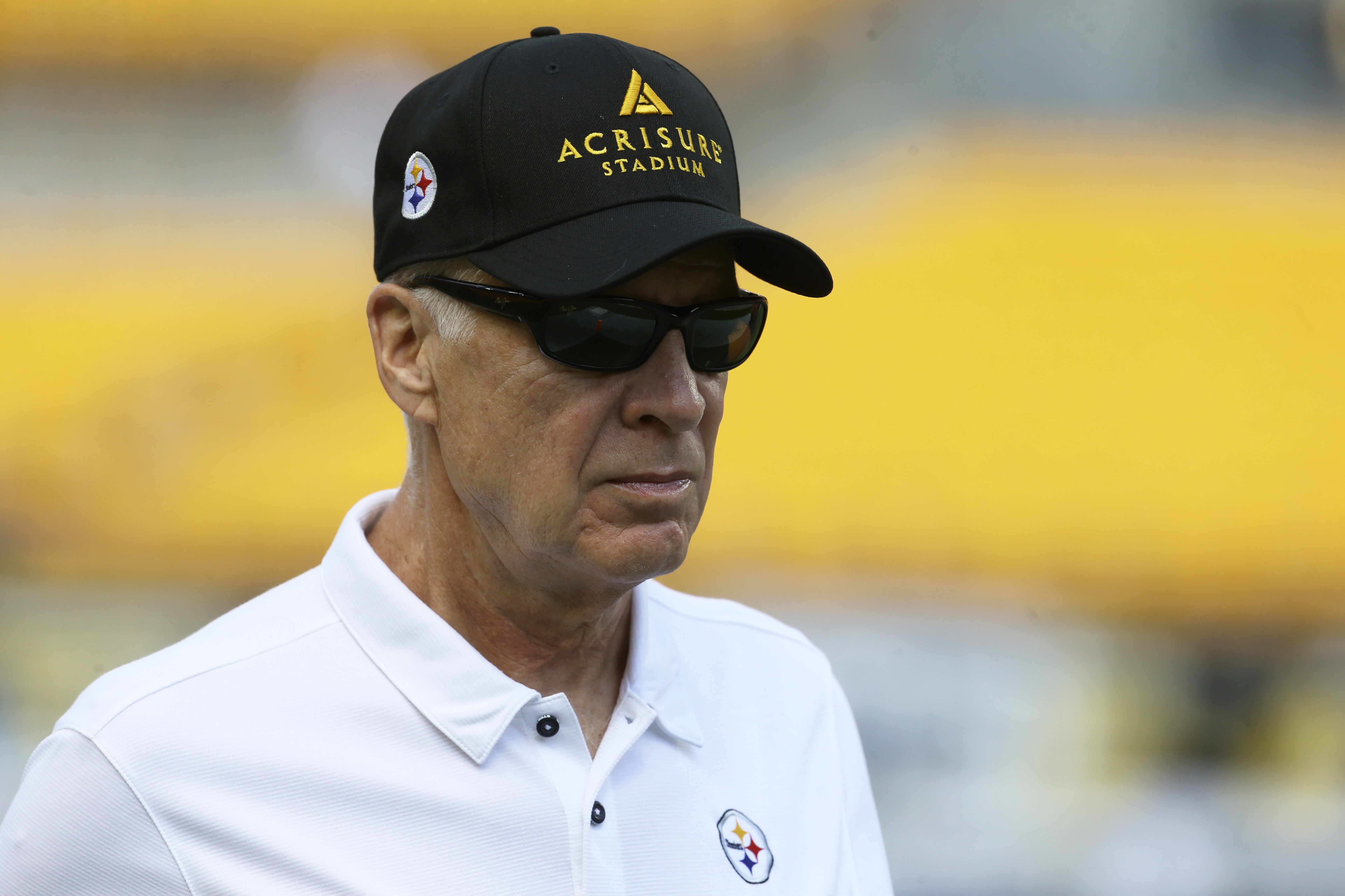 Aug 28, 2022; Pittsburgh, Pennsylvania, USA; Pittsburgh Steelers chairman Art Rooney II walks the field before the Steelers host the Detroit Lions at Acrisure Stadium. Mandatory Credit: Charles LeClaire-USA TODAY Sports