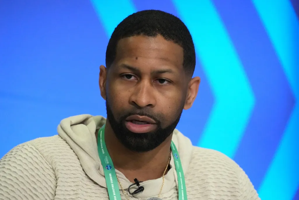 Indianapolis, IN, USA Cleveland Browns general manager Andrew Berry speaks during a press conference at the NFL Scouting Combine at Indiana Convention Center.