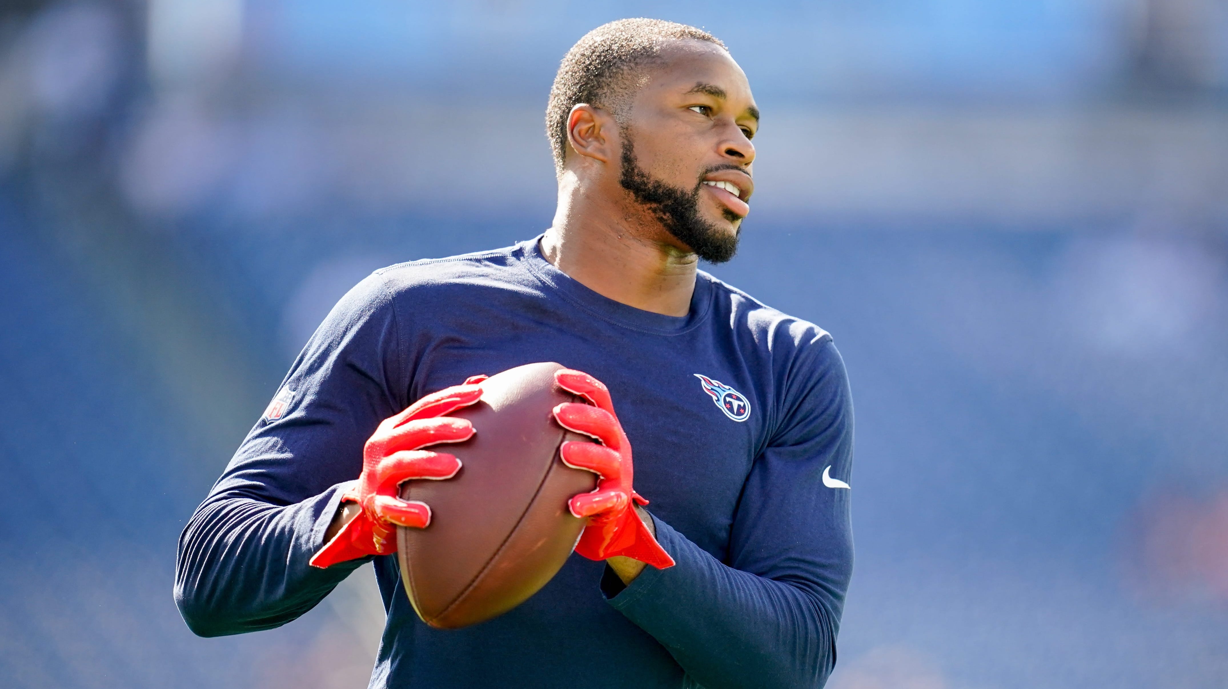 Tennessee Titans safety Kevin Byard (31) warms up before a game against the Cincinnati Bengals at Nissan Stadium in Nashville, Tenn., Sunday, Oct. 1, 2023 Andrew Nelles / The Tennessean-USA TODAY NETWORK