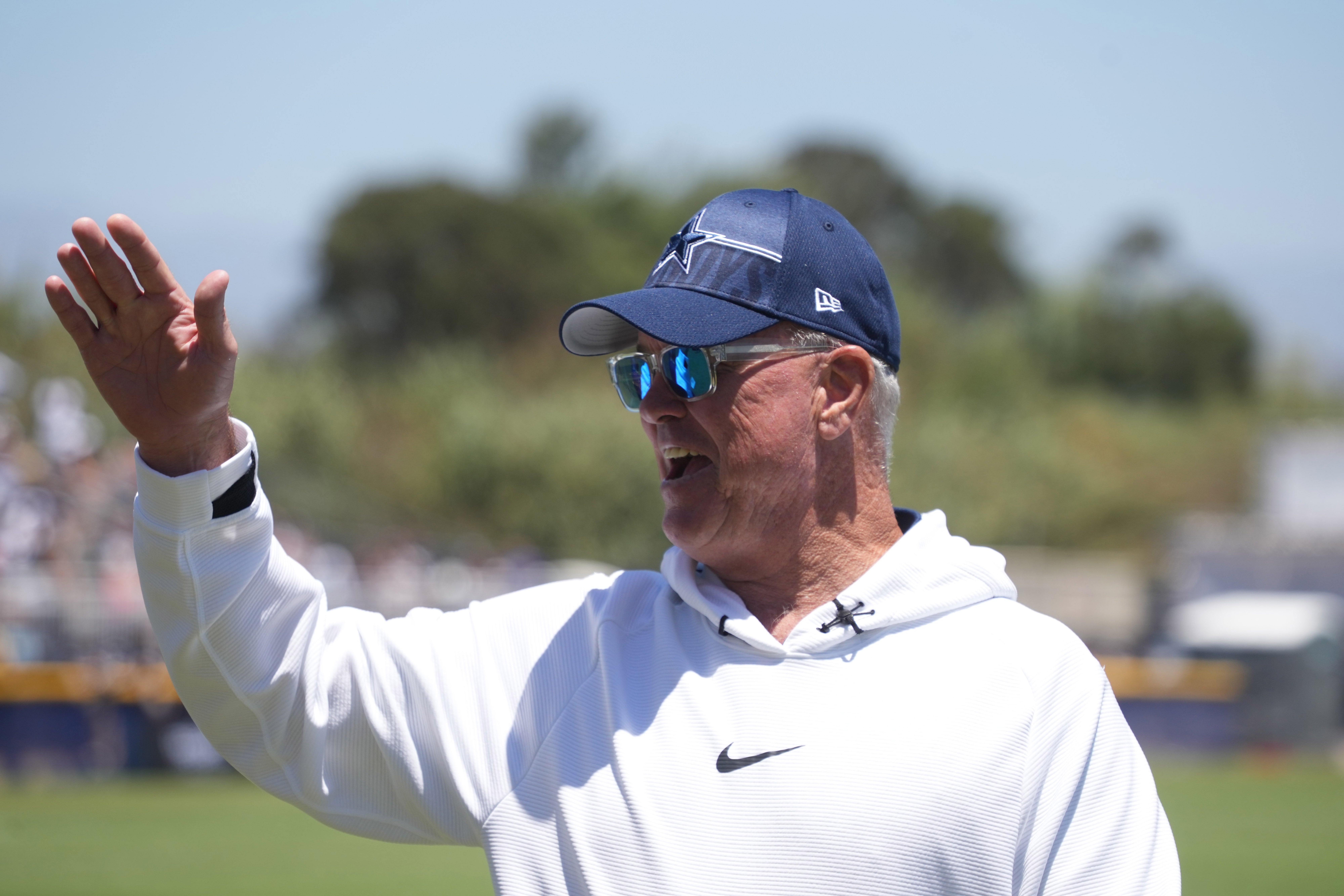 Dallas Cowboys executive vice president Stephen Jones during training camp at Marriott Residence Inn-River Ridge Playing Fields.