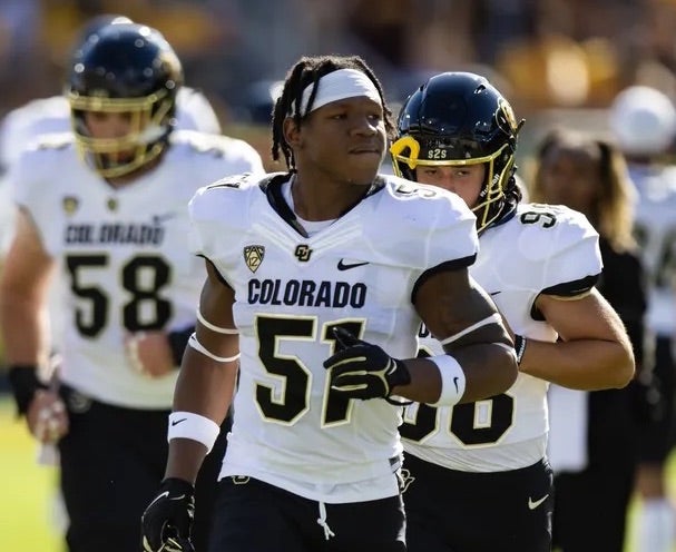 Colorado Buffaloes linebacker Juwan Mitchell (51) against the Arizona State Sun Devils at Mountain America Stadium.