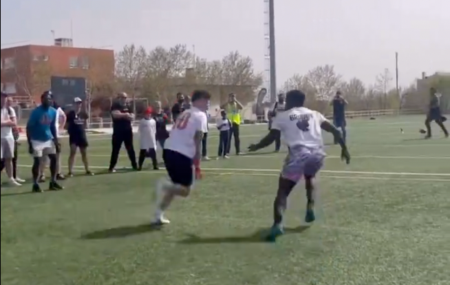 Tyreek Hill hosts a youth camp in Madrid on Saturday, March 23.