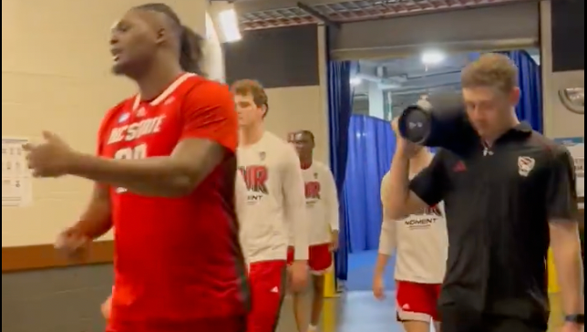 NC State does the 49ers boombox walkout during March Madness