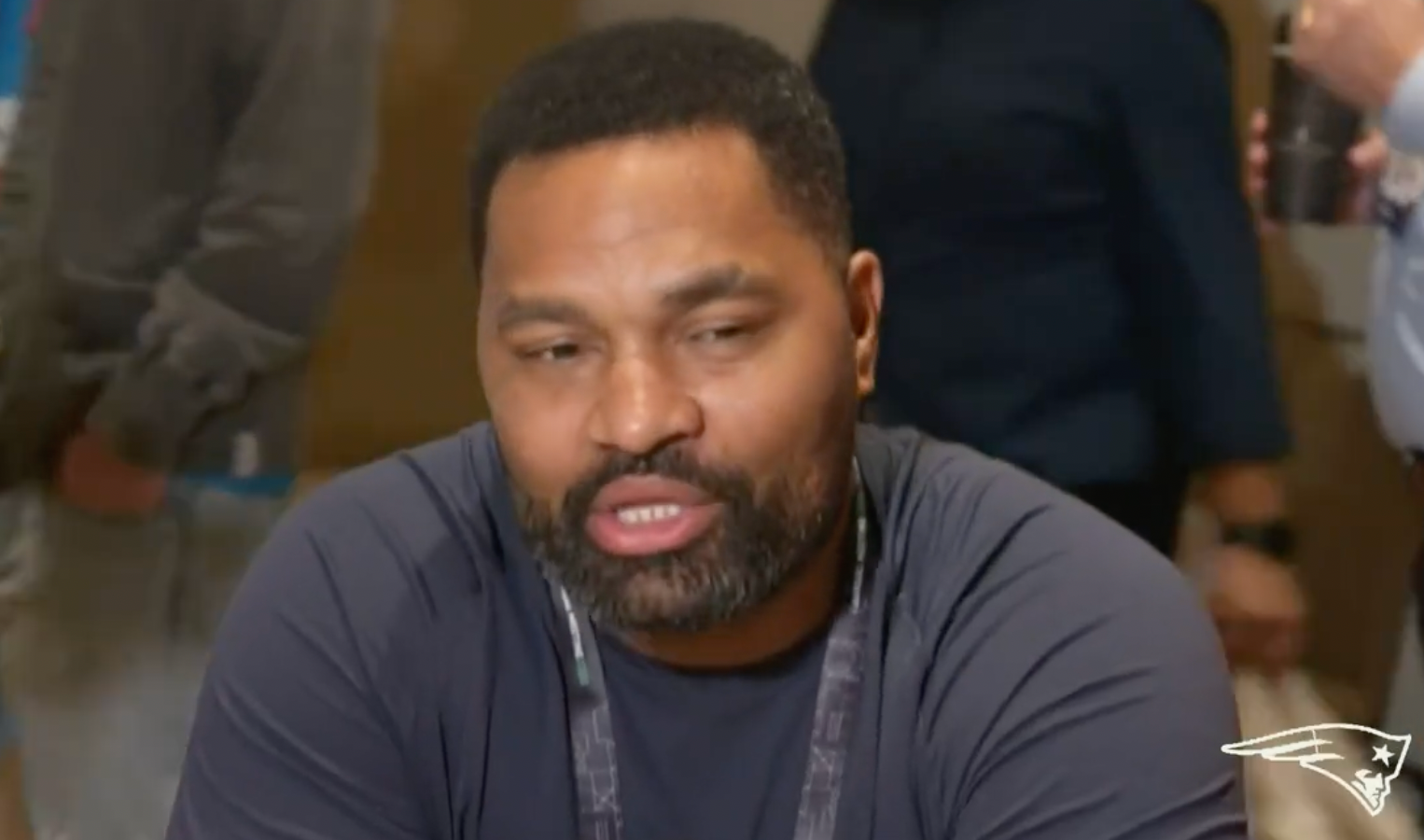 Jerod Mayo addresses the media