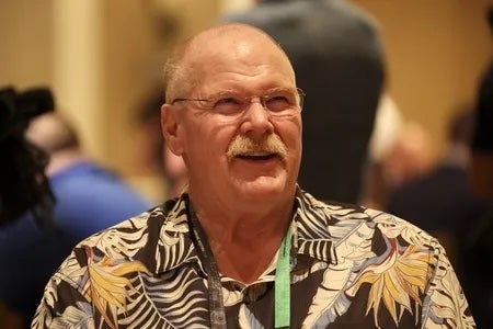 Kansas City Chiefs head coach Andy Reid talks to media during the NFL annual league meetings at the JW Marriott.