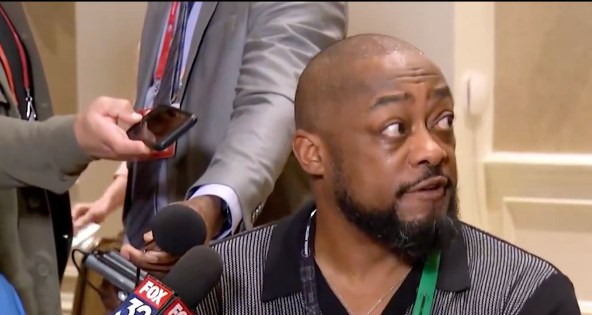 Mike Tomlin speaks at 2024 NFL owners meetings in Orlando, Florida, 3/25/24.