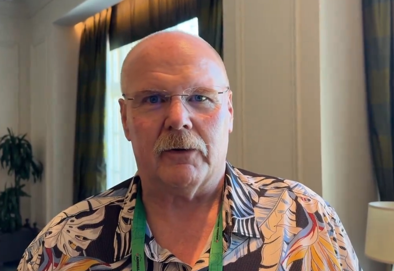 Chiefs HC Andy Reid at 2024 NFL Owners Meetings in Orlando, FL.