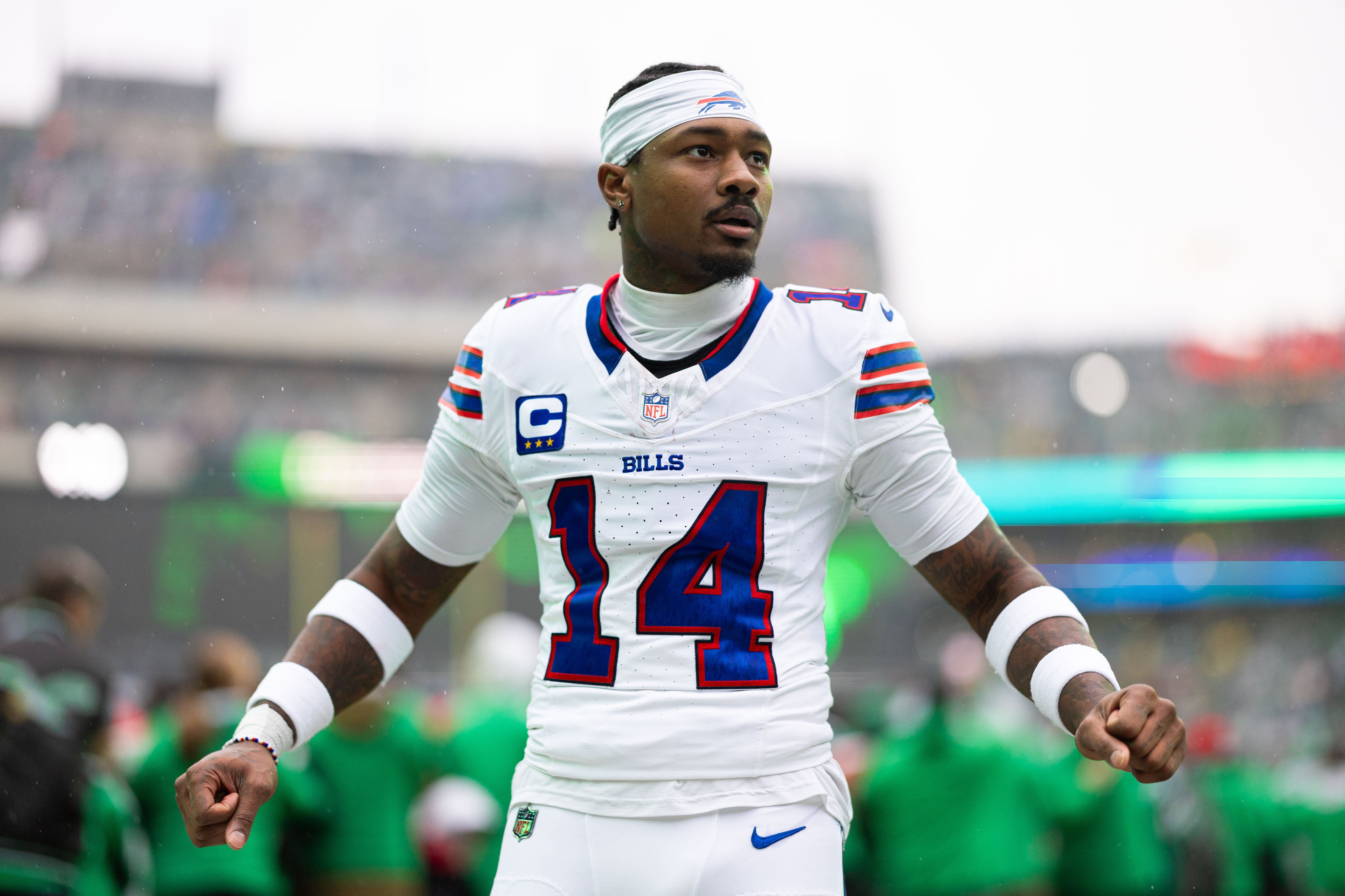 Buffalo Bills wide receiver Stefon Diggs (14) before a game against the Philadelphia Eagles at Lincoln Financial Field.