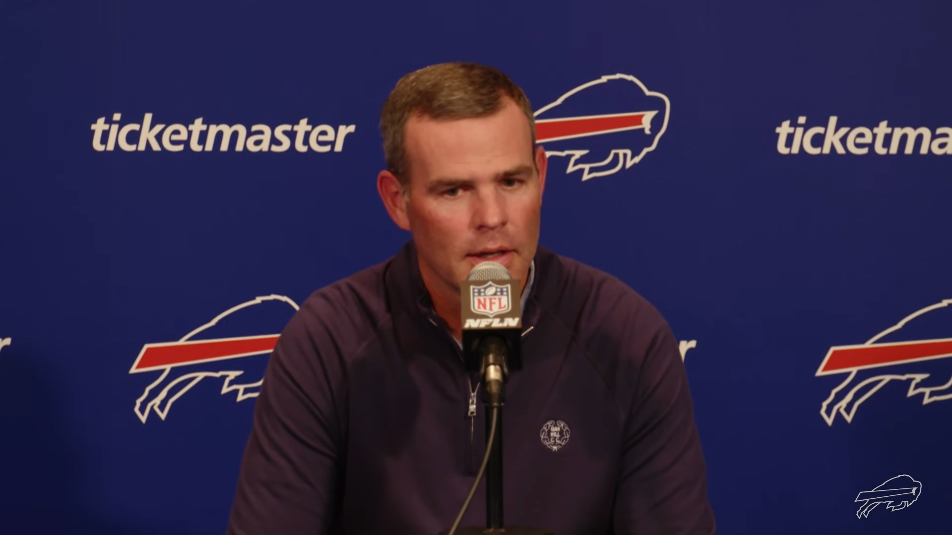 Buffalo Bills GM Brandon Beane talks to reporters about Stefon Diggs trade.