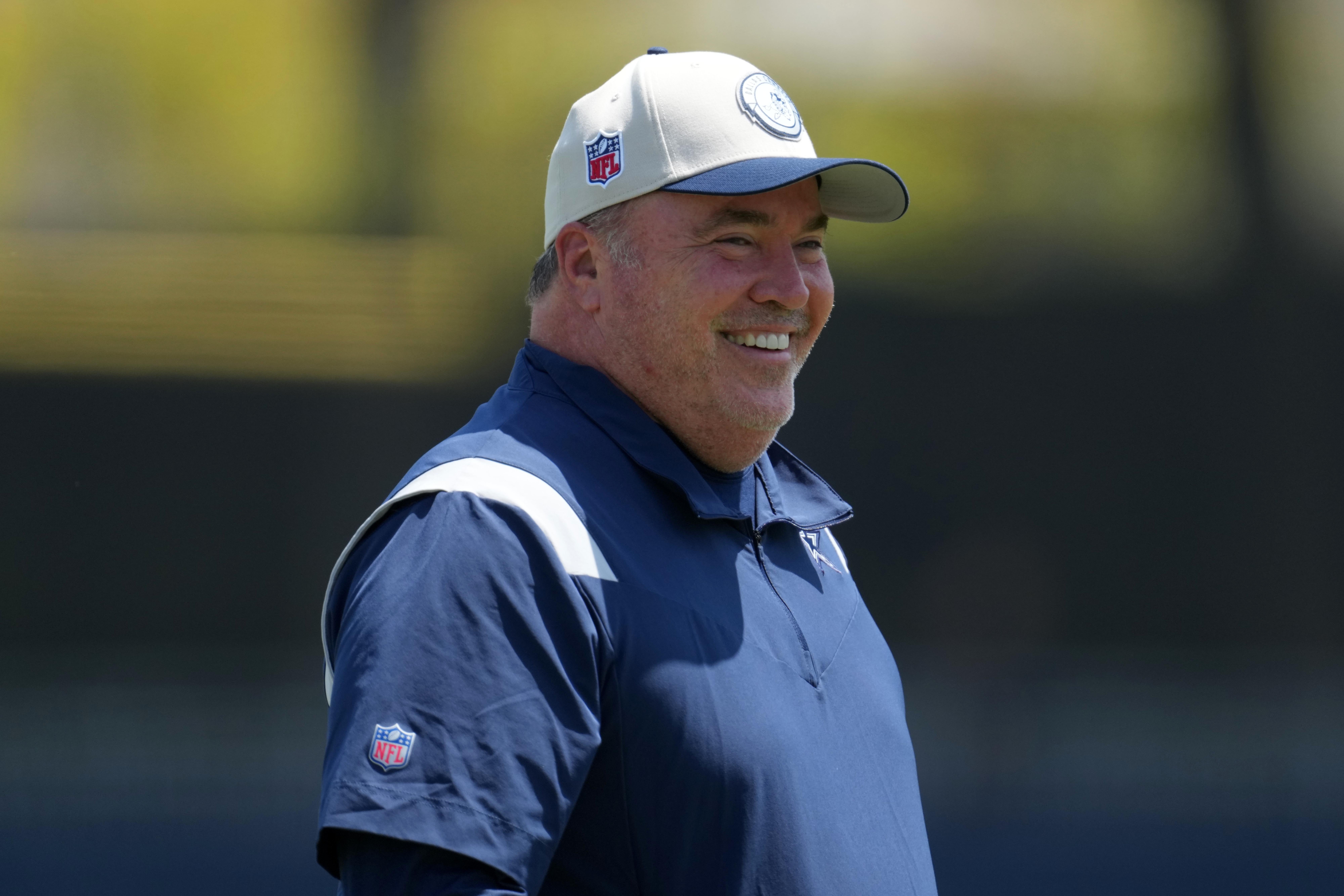 Dallas Cowboys coach Mike McCarthy during training camp at the River Ridge Fields.