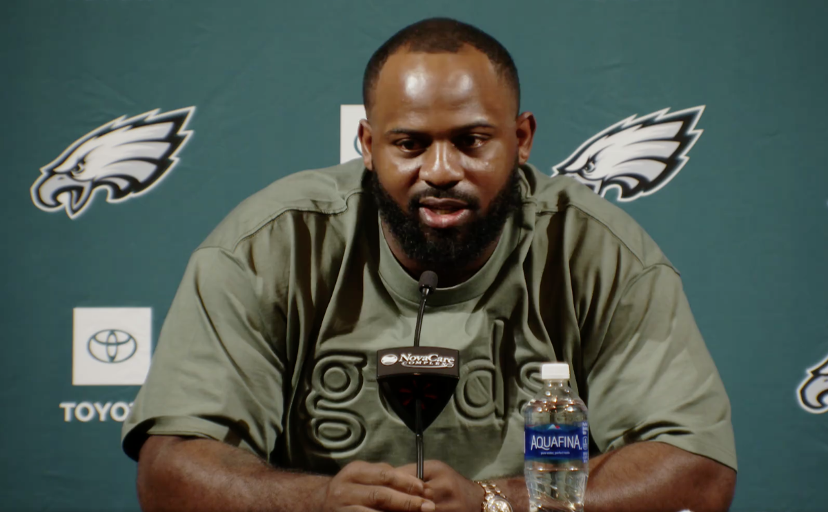 Philadelphia Eagles defensive tackle Fletcher Cox speaks to the media for the last time.
