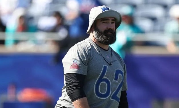 Philadelphia Eagles center Jason Kelce (62) participates in the AFC versus NFC Pro Bowl practice and media day at Camping World Stadium.
