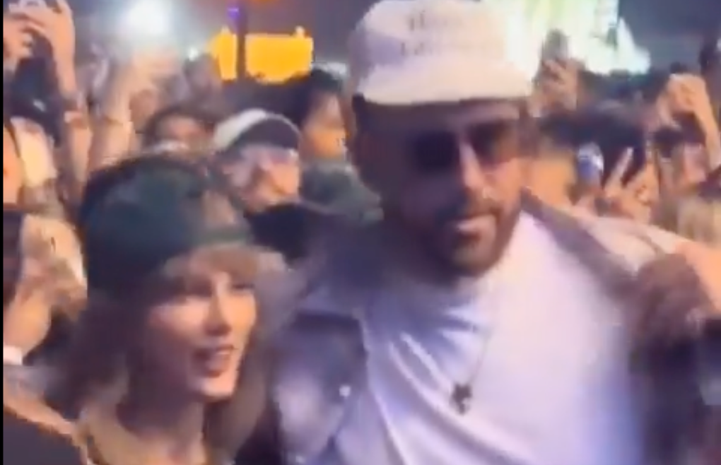 Taylor Swift and Travis Kelce at Coachella 2024.