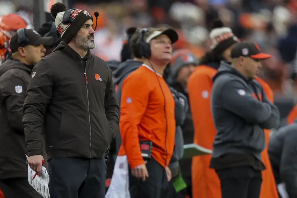 Cleveland Browns head coach Kevin Stefanski during the second half against the Cincinnati Bengals at Paycor Stadium.