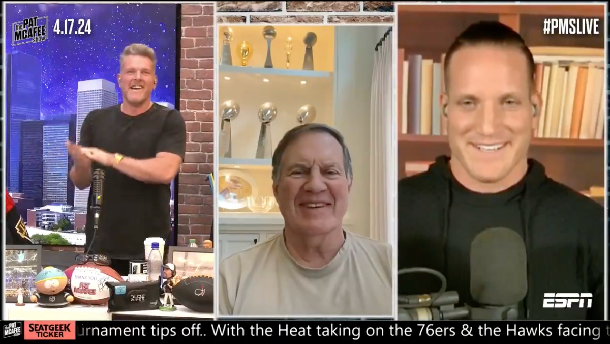 Bill Belichick will be cohosting the Draft Spectacular with Pat McAfee next thursday