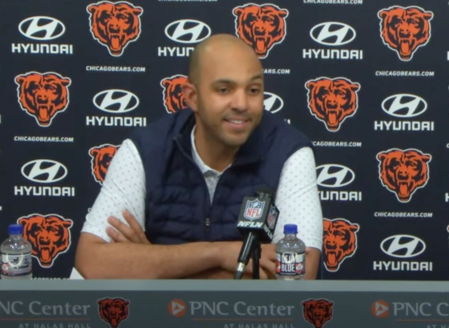 Ian Cunningham addresses the media ahead of the 2024 NFL Draft.