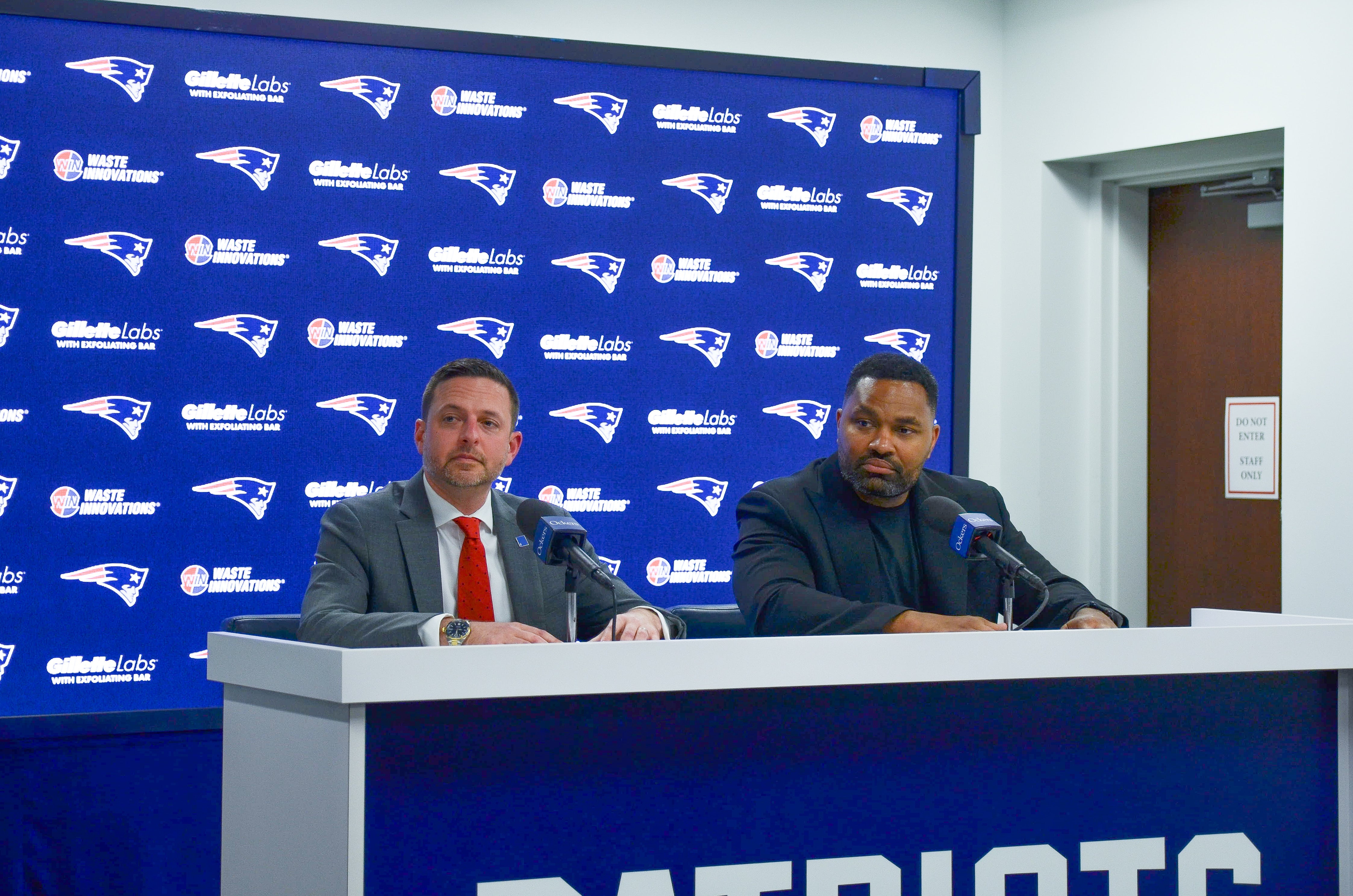 Jerod Mayo, Eliot Wolf, 2024 NFL Draft, Gillette Stadium | Friday, April 26